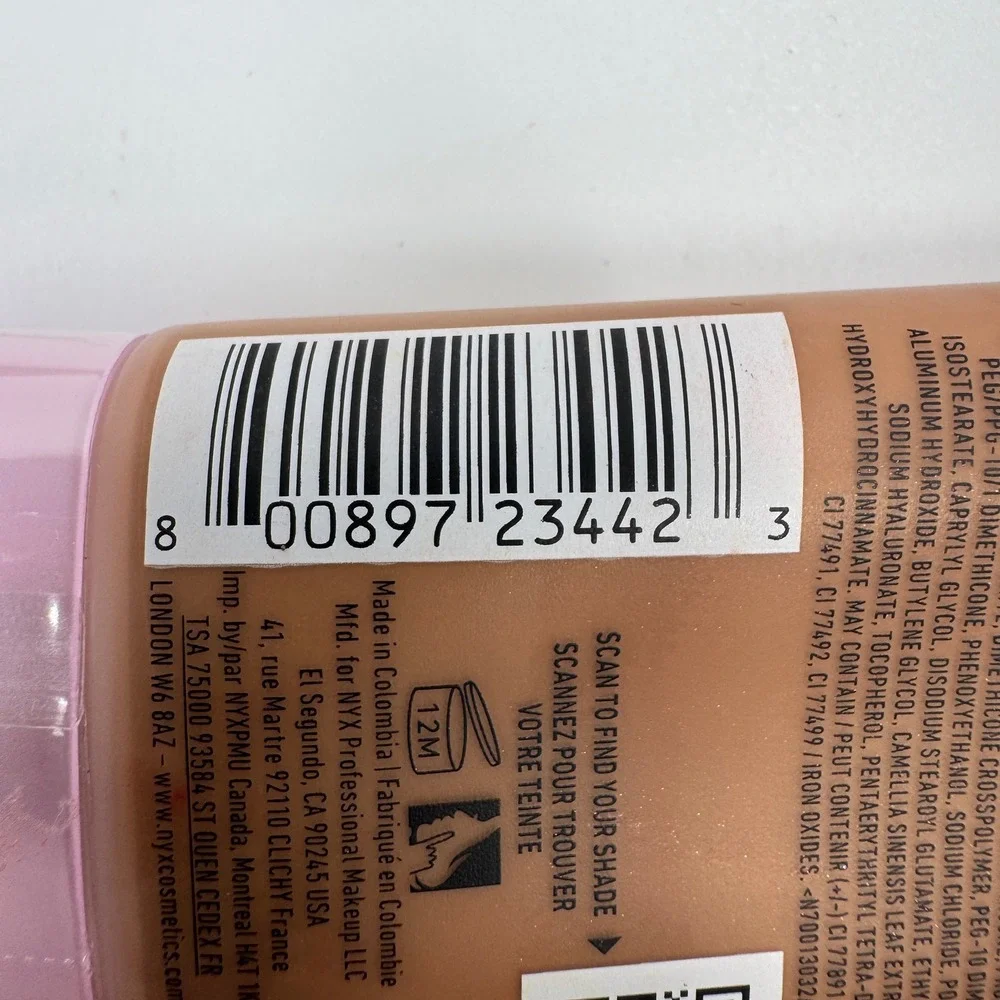 NYX Bare With Me Blur Blurring Tint Foundation 15‎ Warm Honey 1.01oz BWMBT15